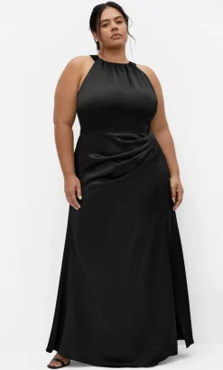 Celina Halter Maxi Dress - black