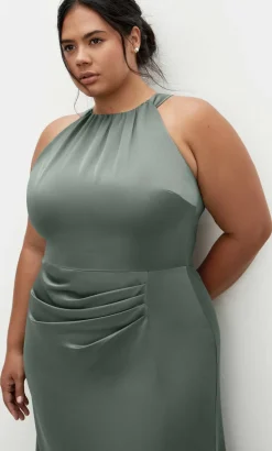 Celina Halter Maxi Dress - sage