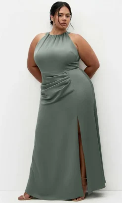 Celina Halter Maxi Dress - sage