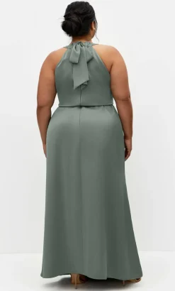 Celina Halter Maxi Dress - sage