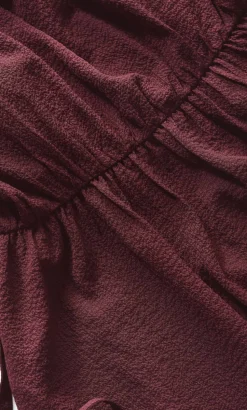 Celina Peplum Top - bordeaux
