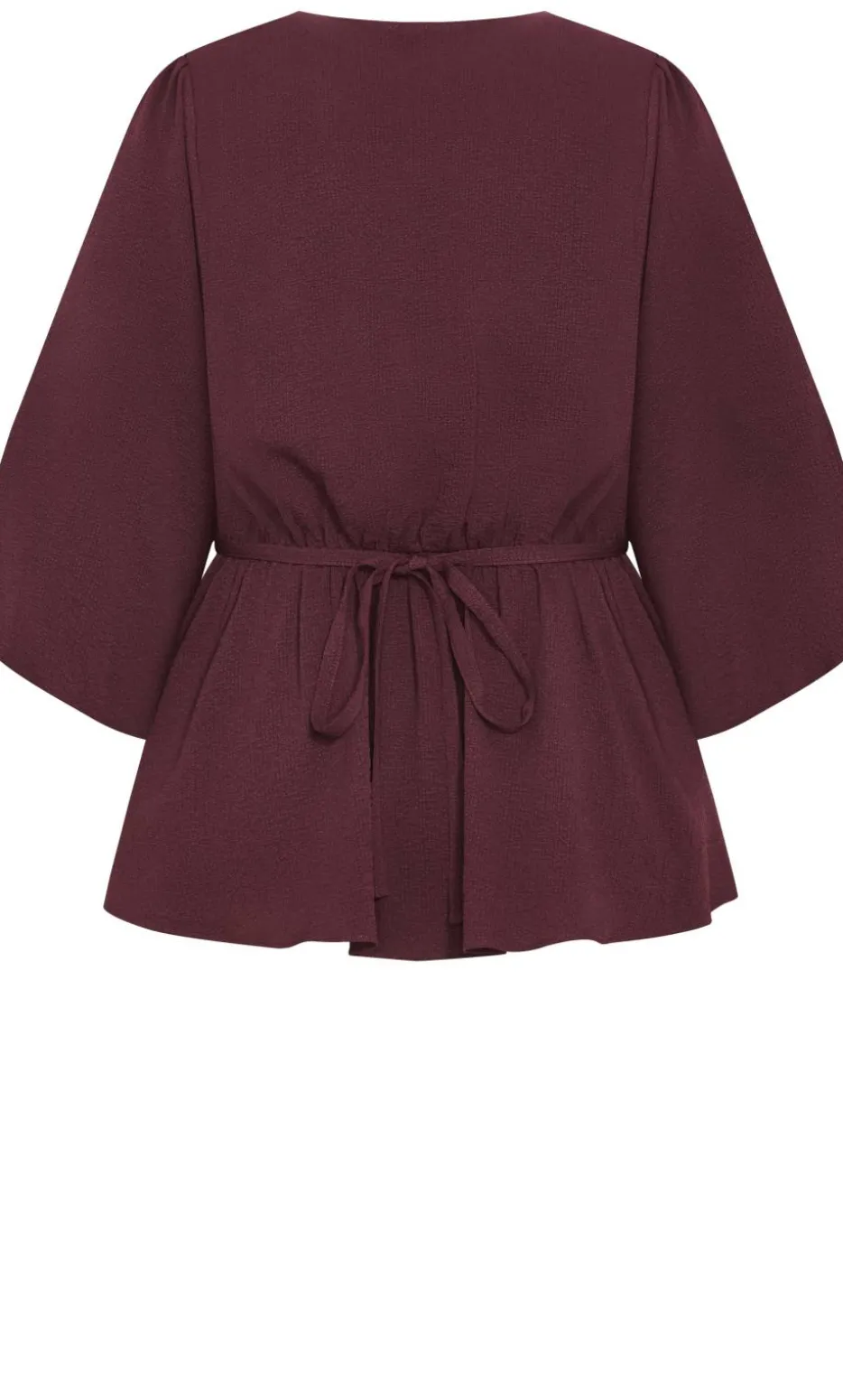 Celina Peplum Top - bordeaux
