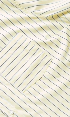 Chiara Oversized Longline Stripe Cotton Shirt - yellow