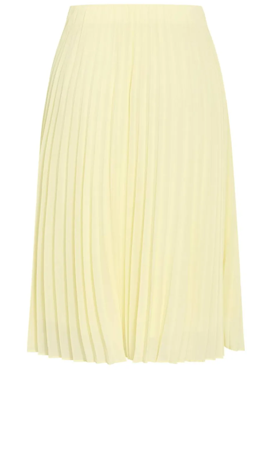 Chiffon Pleat Midi Skirt - lemon