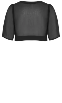 Chiffon Shrug - black