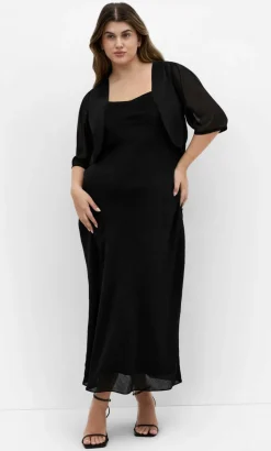 Chiffon Shrug - black