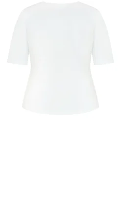 Cinched Side Top - ivory