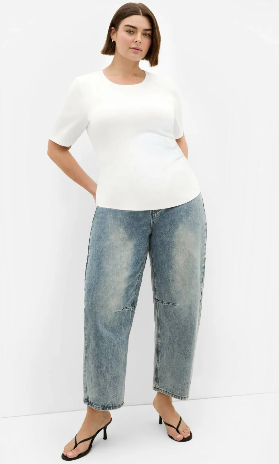 Cinched Side Top - ivory