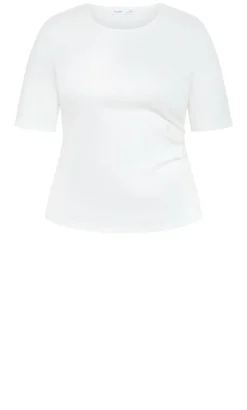 Cinched Side Top - ivory