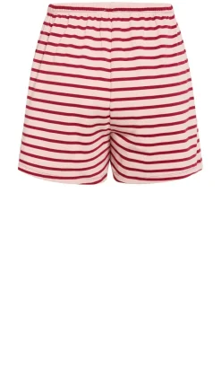 Claire Stripe Drawcord Short - blush