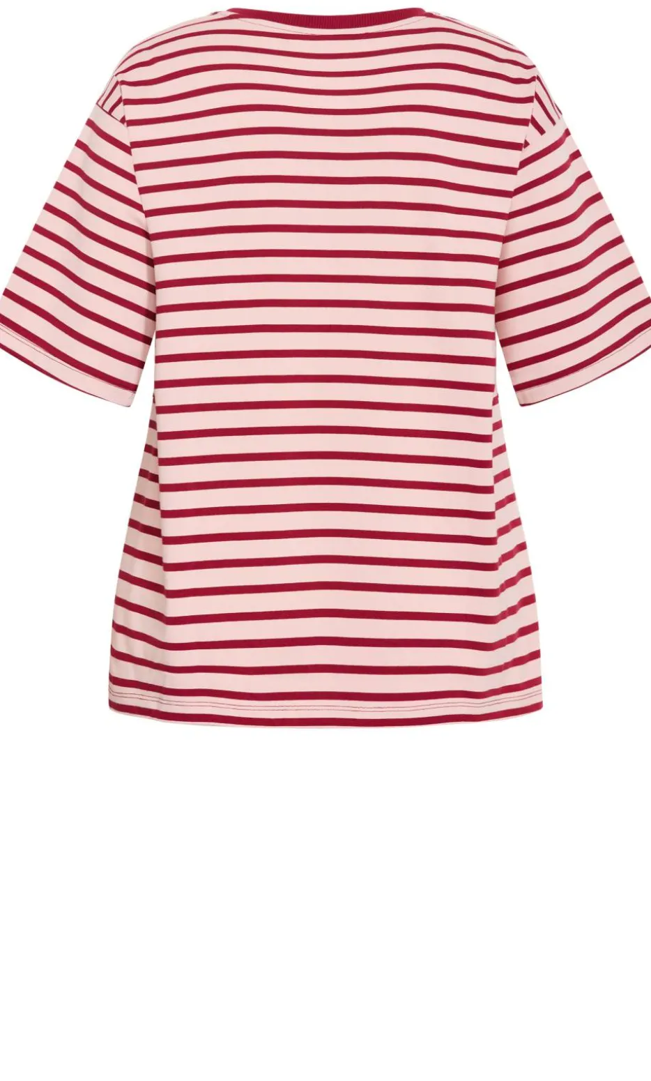 Claire Stripe Oversized Tee - blush