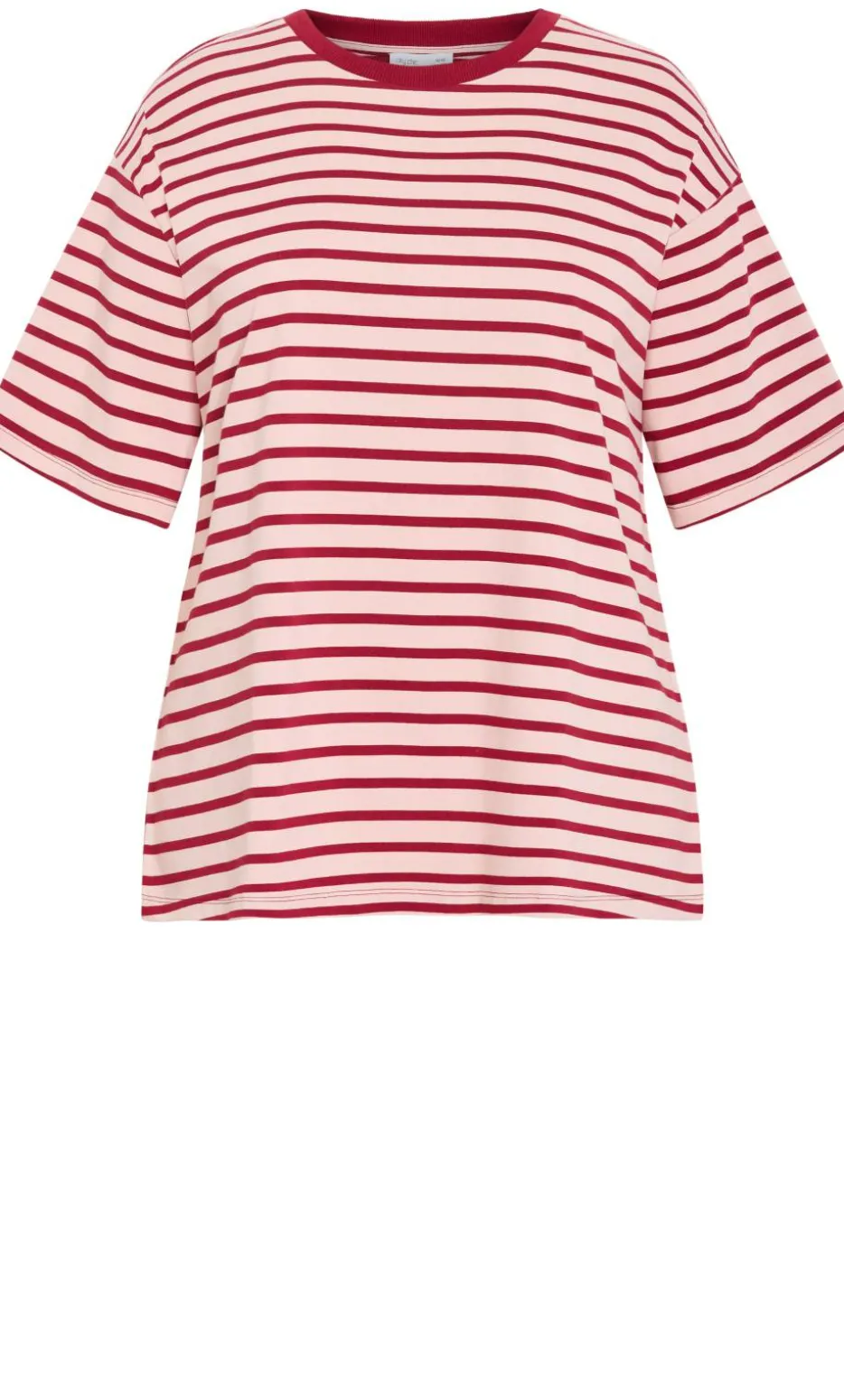 Claire Stripe Oversized Tee - blush
