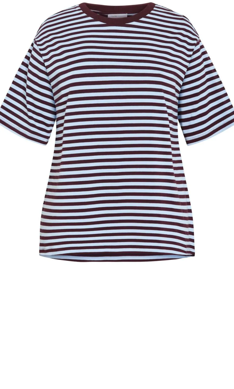 Claire Stripe Oversized Tee - sky blue