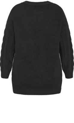 Claudia Relaxed Knit Jumper - black