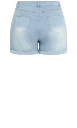 Clean Hi Waist Denim Short - light wash