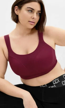 Contour Underwire Sports Bra - dark cherry