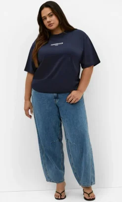 Copenhagen Studio Cotton Tee - navy