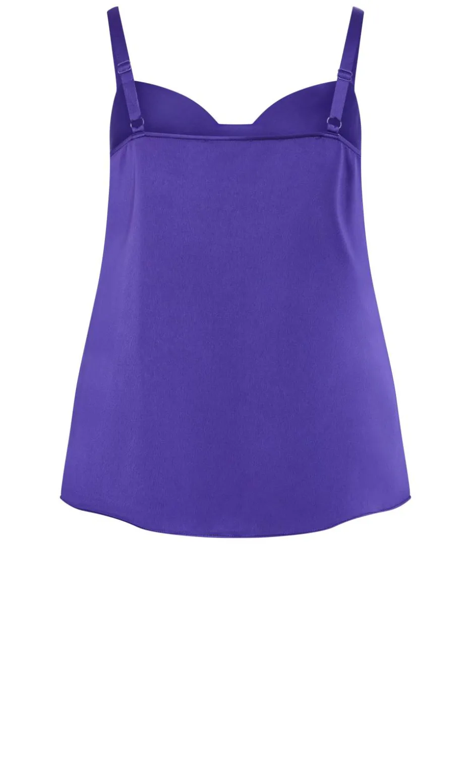 Cowl Neck Satin Cami - royal purple