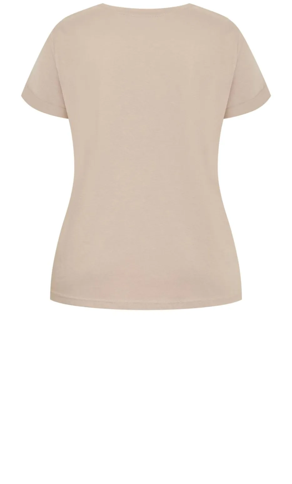 Cuffed Sleeve Bow Tee - stone