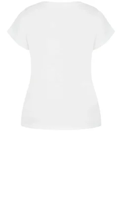 Cuffed Sleeve Soho Tee - white