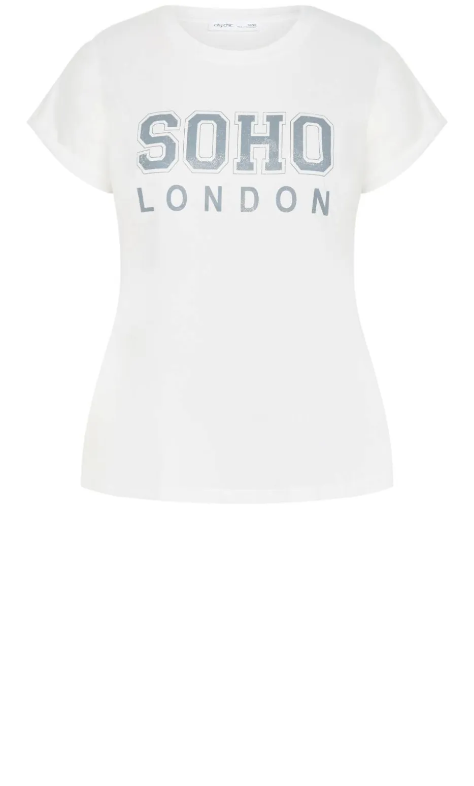 Cuffed Sleeve Soho Tee - white
