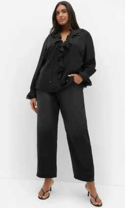Dakota Frill Top - black