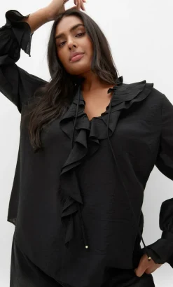 Dakota Frill Top - black