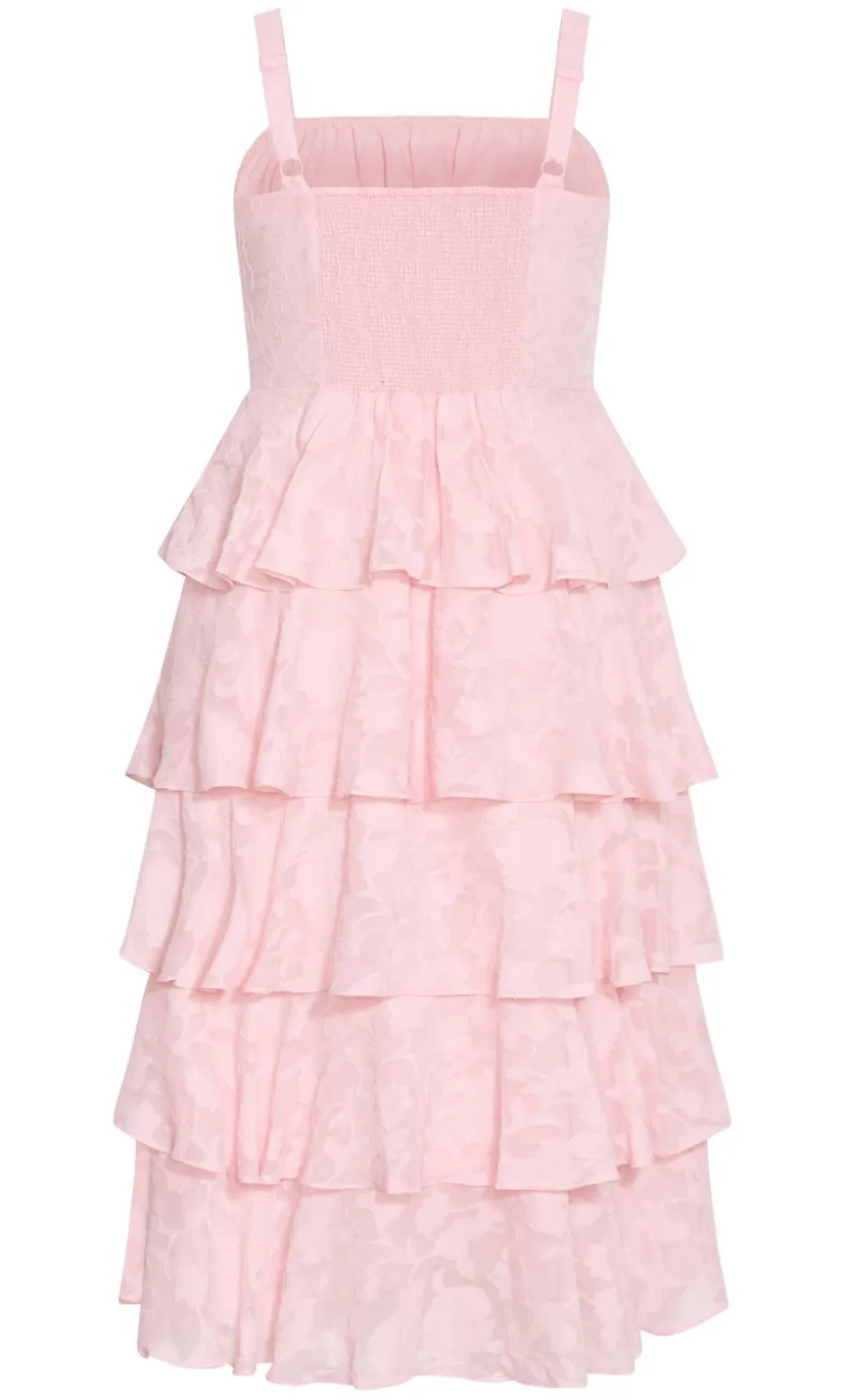 Daniela Ruffle Tier Dress - soft pink