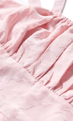 Daniela Ruffle Tier Dress - soft pink