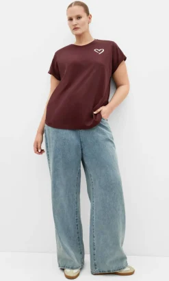 Davina Cotton Tee - choc cherry