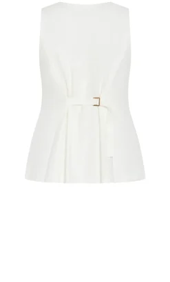 Devienne Linen Vest - ivory