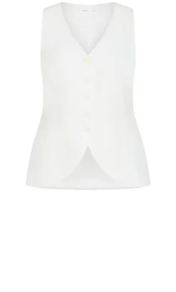 Devienne Linen Vest - ivory