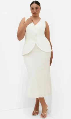 Devienne Linen Vest - ivory