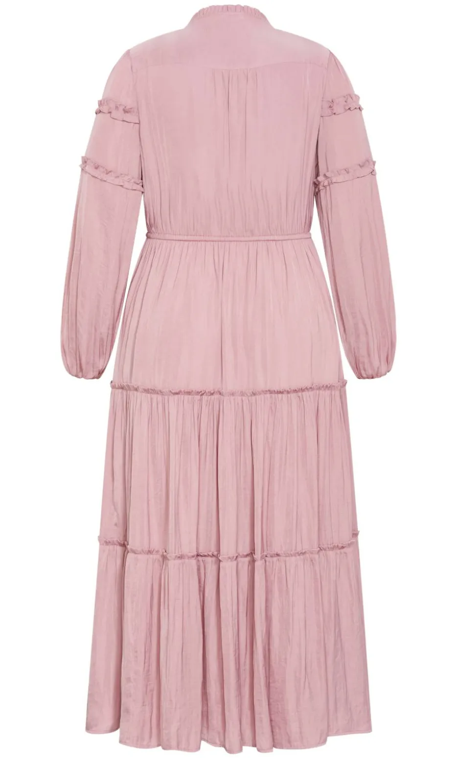 Drama Queen Long Sleeve Maxi Dress - dusty pink