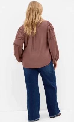 Drama Queen Long Sleeve Shirt - cinnamon