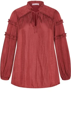 Drama Queen Long Sleeve Shirt - sienna