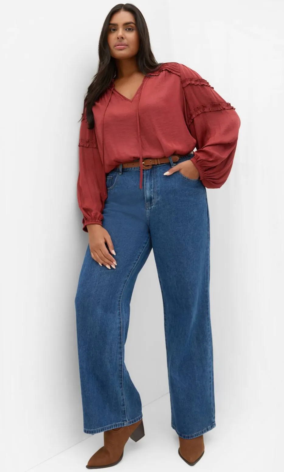 Drama Queen Long Sleeve Shirt - sienna