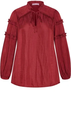 Drama Queen Long Sleeve Shirt - deep rosewood