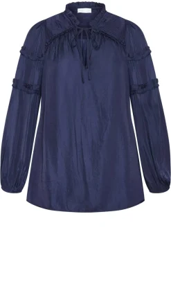 Drama Queen Long Sleeve Shirt - navy