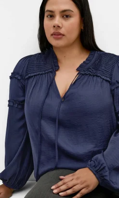 Drama Queen Long Sleeve Shirt - navy