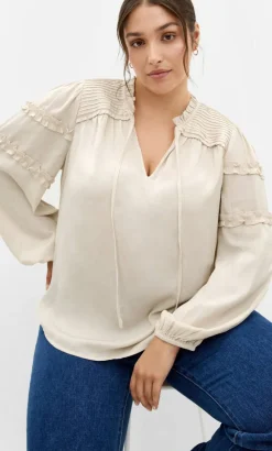 Drama Queen Long Sleeve Shirt - porcelain