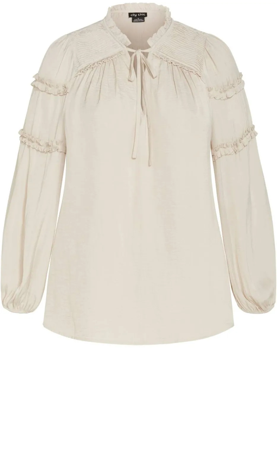 Drama Queen Long Sleeve Shirt - porcelain
