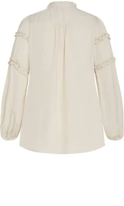 Drama Queen Long Sleeve Shirt - porcelain