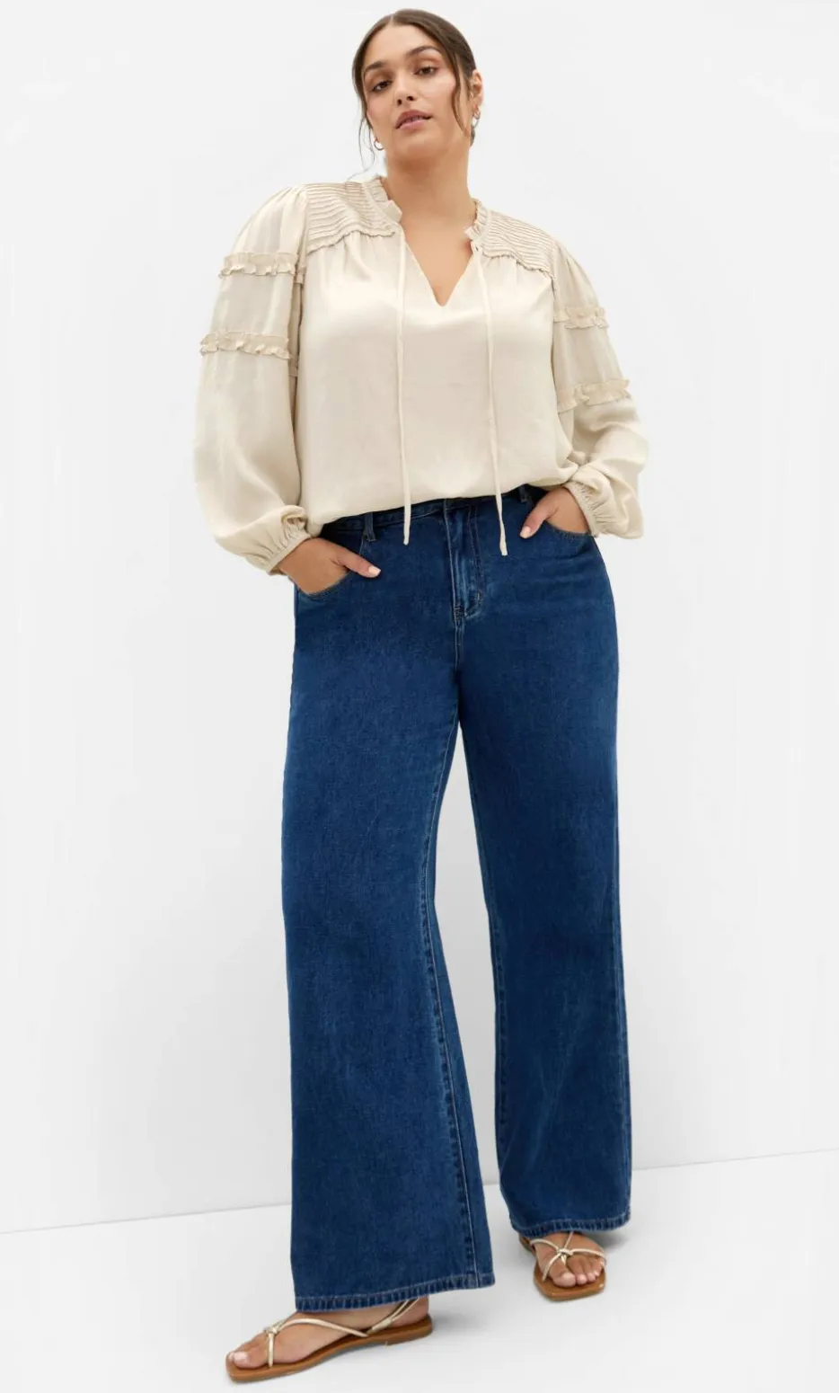 Drama Queen Long Sleeve Shirt - porcelain