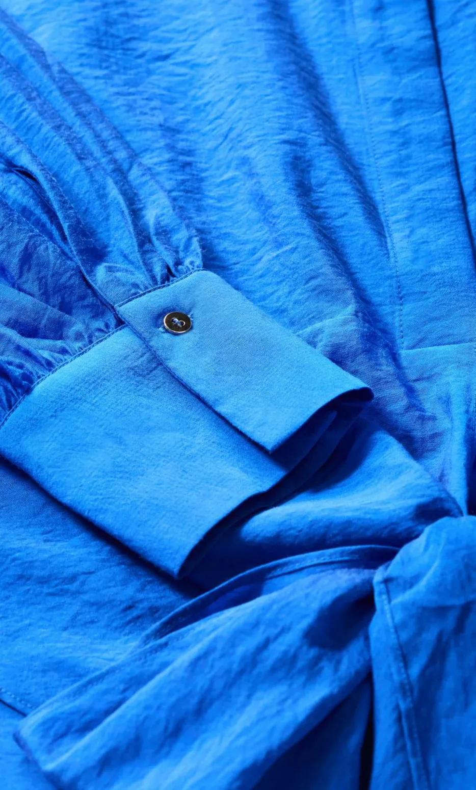 Elena Hem Detail Shirt - cerulean