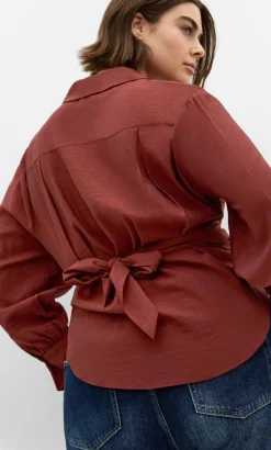 Elena Hem Detail Shirt - clove