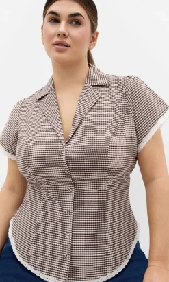 Eleni Gingham Shirt - chocolate