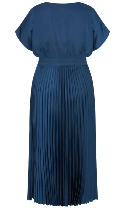 Elia Pleat Dress - petrol
