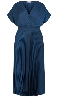 Elia Pleat Dress - petrol