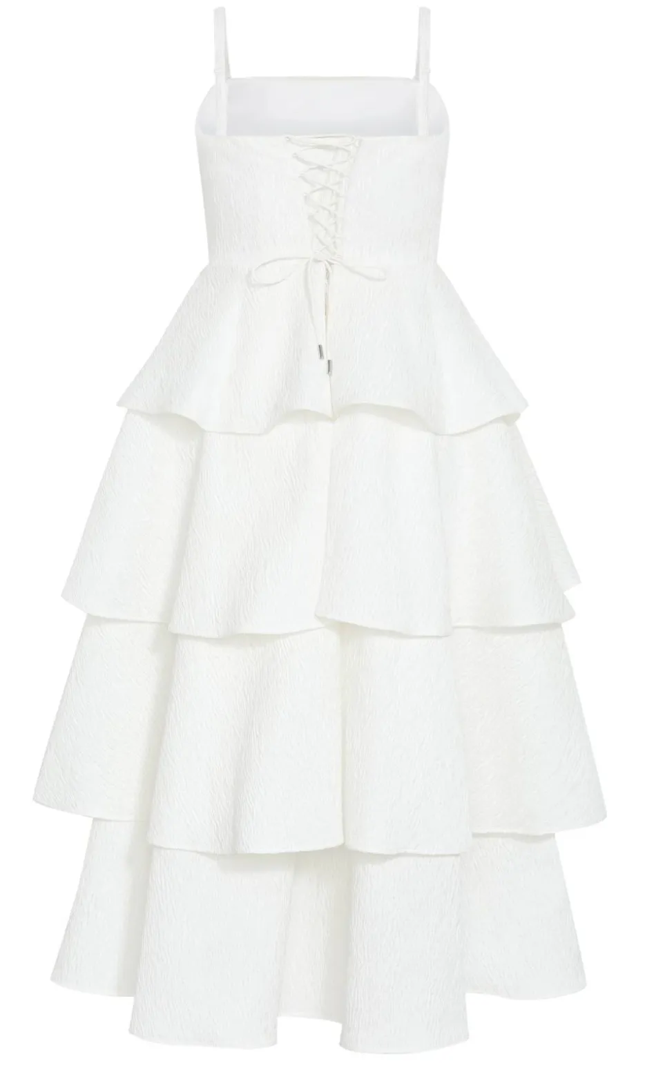 Elizabeth Tiered Frill Maxi Dress - creme
